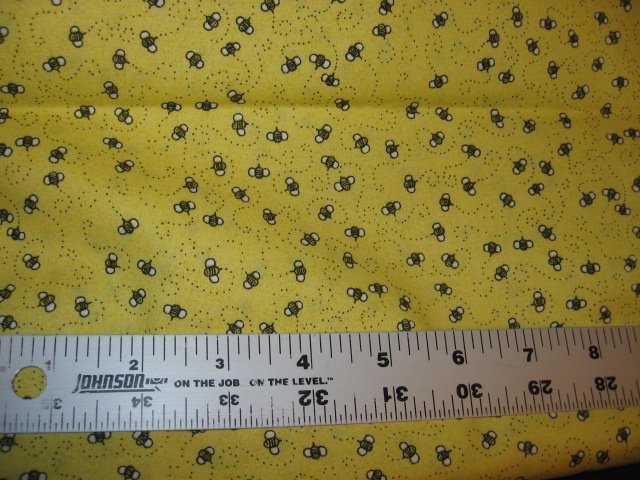 Bees Mary Engelbreit yellow cotton fabric fat quarter