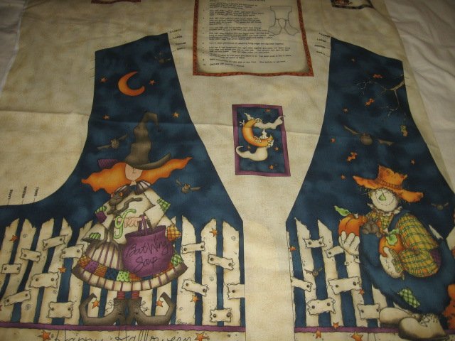 Image 1 of vest halloween ghost cotton fabric to sew