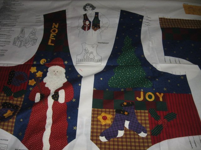 Christmas vest cotton fabric to sew 
