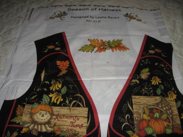 Image 1 of season of harvest vest fabric to sew for your favorite friends