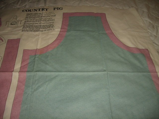 pig apron country    cotton fabric to sew  