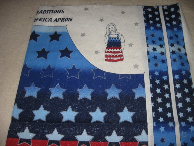 Heart America fabric apron to sew
