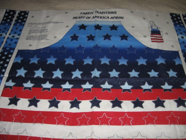 Image 1 of Heart America fabric apron to sew
