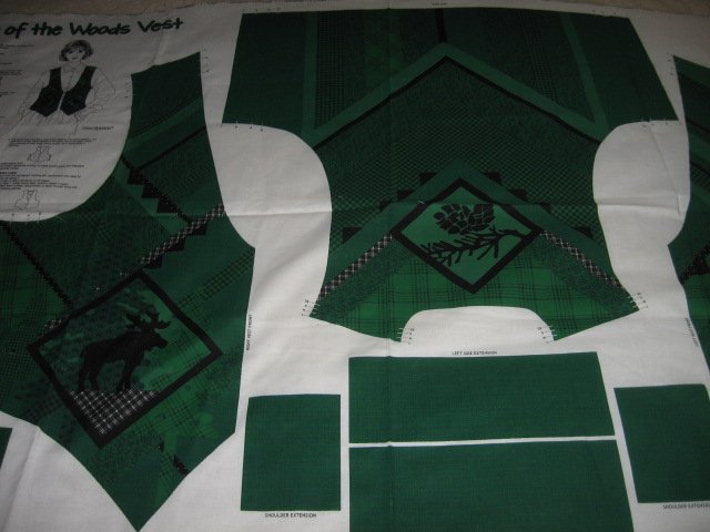 Image 1 of Moose Woods Forest  Vest to sew