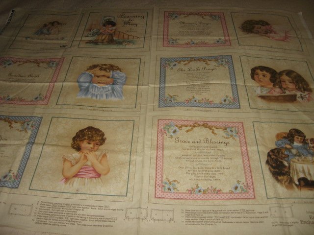Image 1 of Learning Pray Children Soft book 100% cotton fabric To Sew/ 