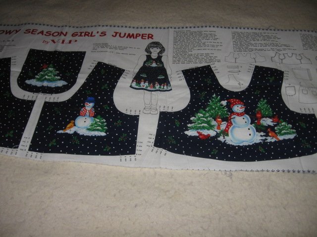 snowy season jumper panel girl fabric you make
