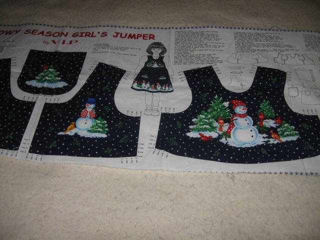 Image 0 of snowy season jumper panel girl fabric you make