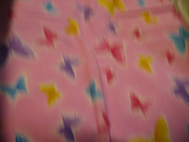 Image 0 of butterflies on pink flannel