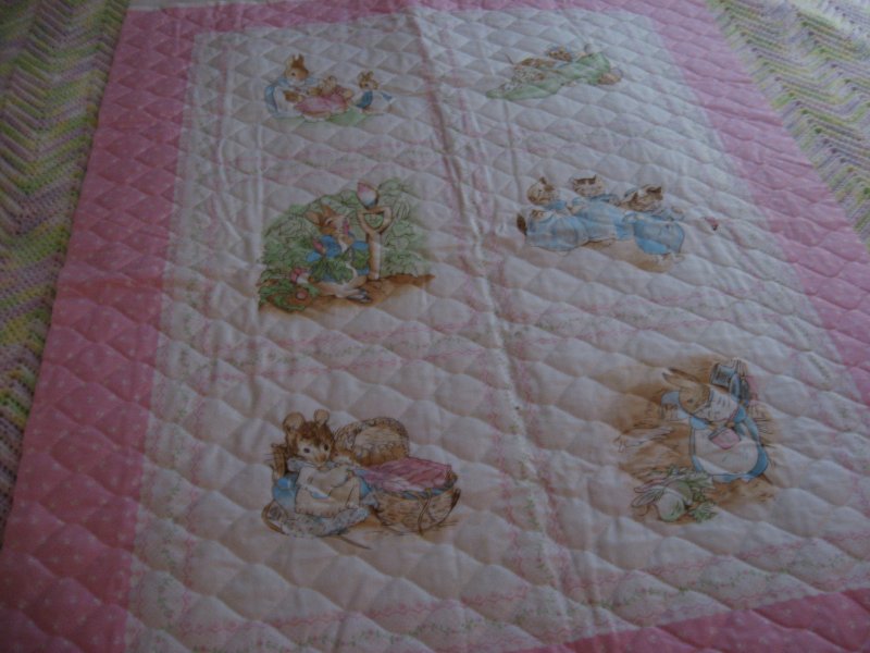 Image 0 of Peter Rabbit Mother Bunny Children Quilt You Finish