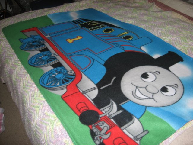 Image 0 of Train Thomas the tank Double Fleece Blanket 