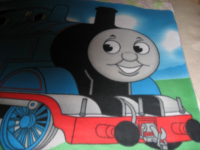 Image 1 of Train Thomas the tank Double Fleece Blanket 