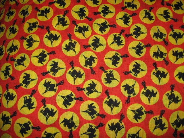 witch moon shadow halloween fabric by the yard