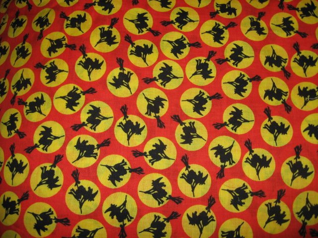 Image 0 of witch moon shadow halloween fabric by the yard