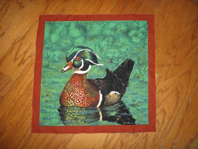  wood duck  pillow panel fabric