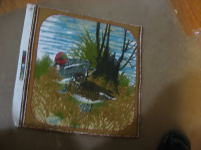 beautiful duck  scenic  fabric  pillow panel to sew