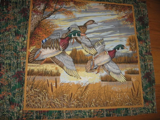  Wood duck pillow panel to sew