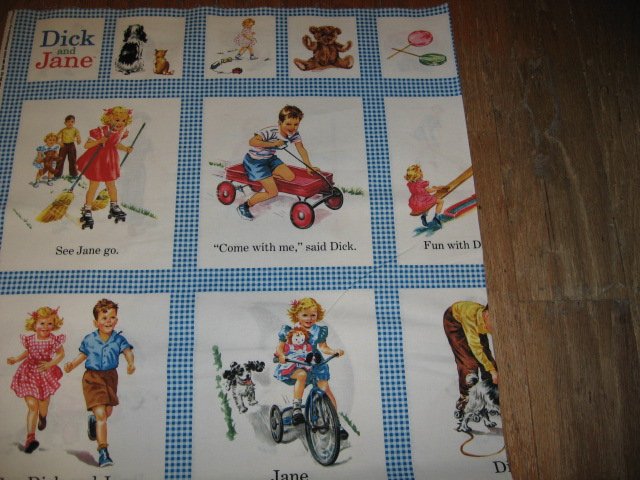 Dick and Jane fabric pictures to sew