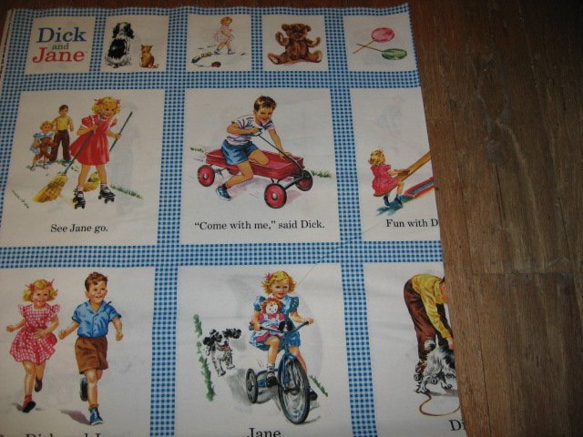 Image 0 of Dick and Jane fabric pictures to sew