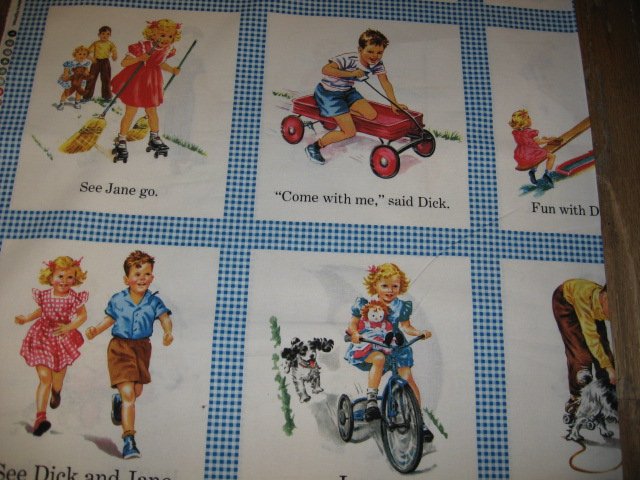 Image 3 of Dick and Jane fabric pictures to sew