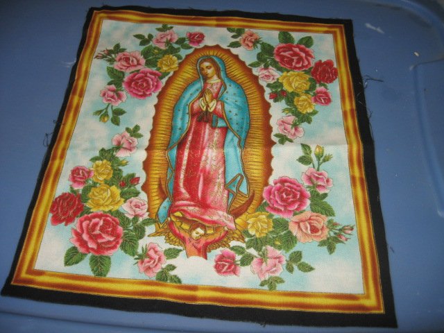 Image 2 of Religious Madonna praying set of three pillow panels 
