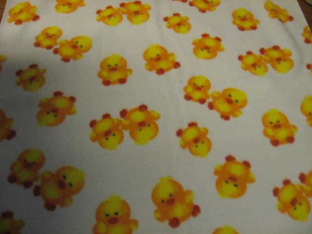 baby chicks on fleece fabric