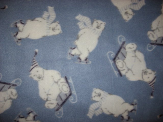 Polar Bear Child bed size fleece blanket throw