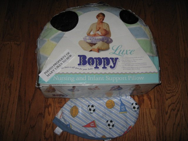 Original Boppy nursing pillow extra cover with sport pattern New in Package