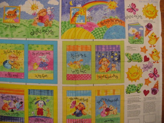 Daisy Kingdom Jesus and Me Animals Fabric baby soft book to sew very rare!