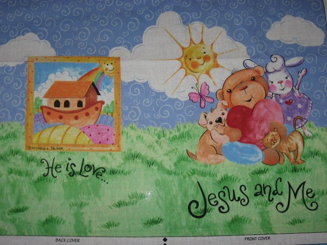 Image 1 of Daisy Kingdom Jesus and Me Animals Fabric baby soft book to sew very rare!