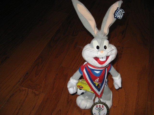Image 0 of Looney Tunes Bugs Bunny medal Atlanta Centenial Game 1996 Hologram 