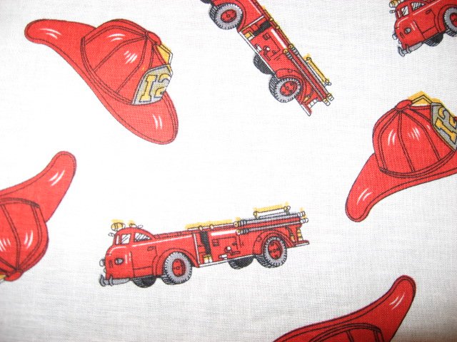 Fire truck fabric hat rescue firetruck sewing cotton  