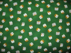 Thumbnail of Dice Fabric Robert Kaufman 3/8 Craps, table covers,make dice bags