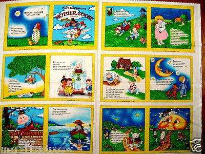 Image 0 of Mary Engelbreit Mother Goose Nursery Rhymes Fabric baby soft book Vol.1 yellow