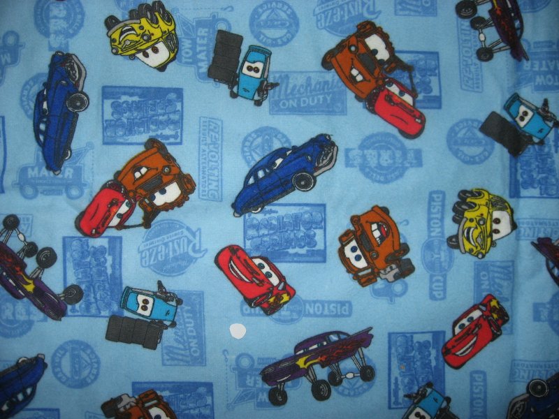 Image 0 of Disney Pixar Cars Mater Tow Truck Toddler Blue Flannel Piece 