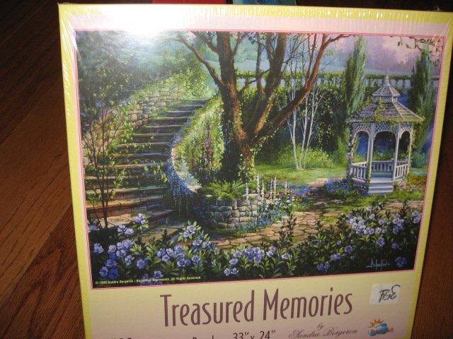 Image 0 of Gazebo Sandra Bergeron 1500 pcs sealed Puzzle Treasured Memories 1999 