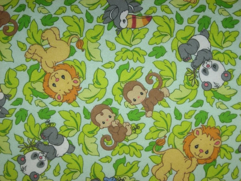 Image 0 of Precious Moments  Flannel to sew Monkey Toucan Lion Panda 