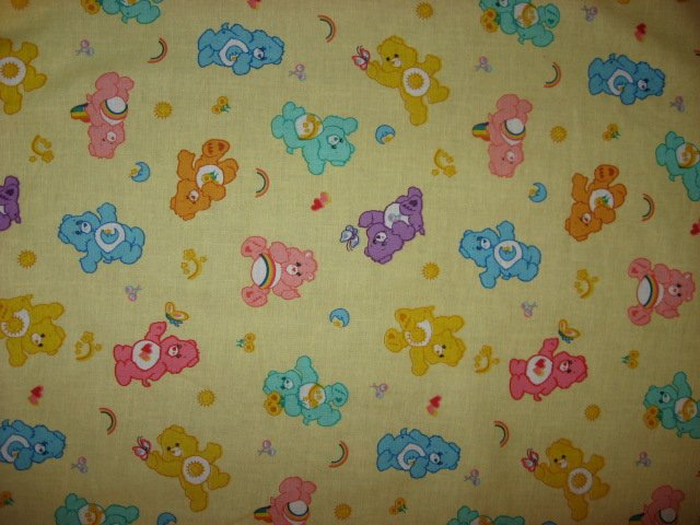 Image 0 of Care Bears yellow sewing cotton Fabric By The Yard