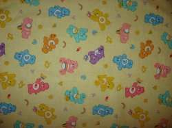 Thumbnail of Care Bears yellow sewing cotton Fabric By The Yard