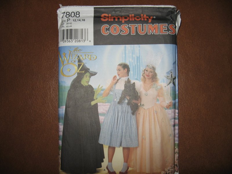 Image 0 of Pattern Uncut Costume Wizard of Oz Dorothy Witch Fairy S 7808 Adult P sz 12-14