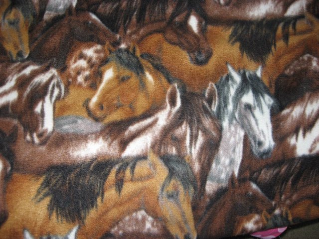 Packed Horses brown and dapple gray Anti-pill Fleece blanket throw
