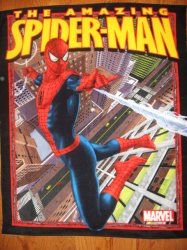 Thumbnail of Spiderman comic book hero web city Fleece blanket