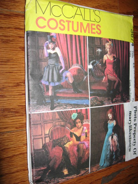 McCall's Sizes 6-20 Misses sewing Pattern Costume Sexy Can-Can girls Halloween