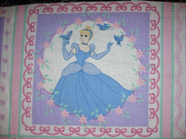 Image 1 of Disney Princesses with Roses Fabric pillow panels set of ten small  