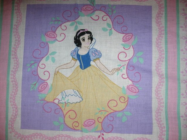 Image 2 of Disney Princesses with Roses Fabric pillow panels set of ten small  