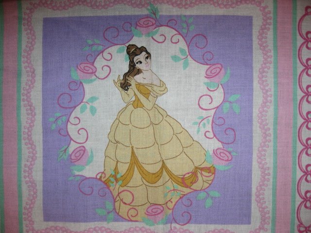 Image 3 of Disney Princesses with Roses Fabric pillow panels set of ten small  