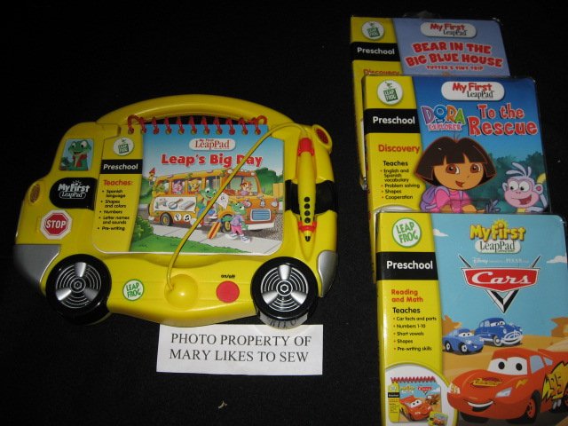 Image 0 of My First LeapPad SET New 3 Unopened Preschool Cartridges Dora Pixar Tutter Mouse