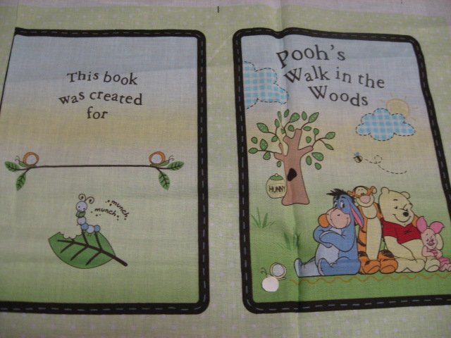 Image 1 of Winnie the Pooh Tigger Piglet Eeyore woods baby soft book fabric Panel to sew / 
