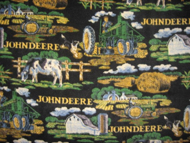 John Deere Fleece  Bed Blanket Fathers Day Man Cave  Farm Barn Tractor Cow