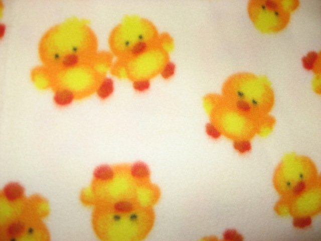 Image 0 of Chicks Ducklings Fleece blanket very soft handmade /