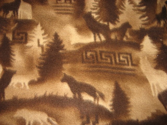 Image 0 of Wolves Southwest fleece blanket